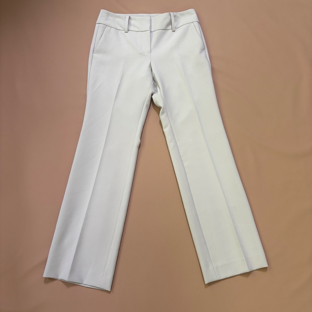 Ann Taylor Factory Petite Stone Beige Straight Leg Dress Pants 2P Business Work